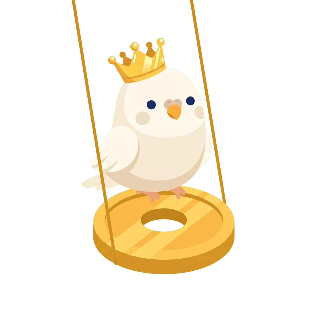The budgie with its crown